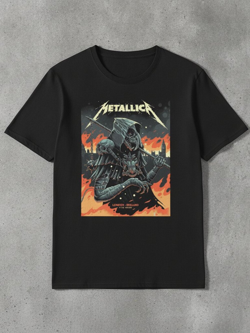 Metallica Grim Reaper Graphic T-Shirt – Vintage Heavy Metal Band Tee
